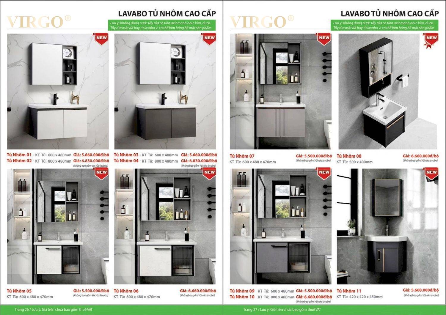 Catalogue và bảng giá Thiết bị vệ sinh VIRGO mới nhất /Page 14